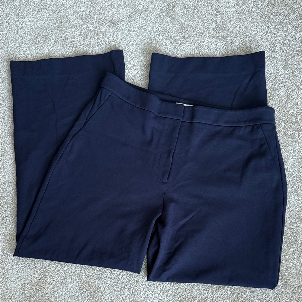 Boden Wide Leg Ponte Navy Trouser Work Pants